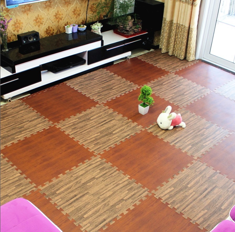 Thảm xốp lót sàn 60x60 vân gỗ sang trọng tinh tế