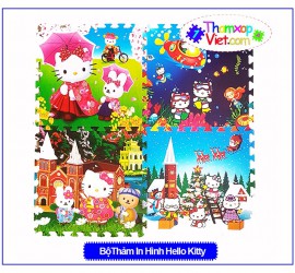 Thảm Chơi Cho Bé Hình Hello Kitty - Bộ 4 Tấm (60x60x1cm)